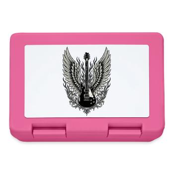E-Gitarre, Gitarrist, Musiker, Rock, Rockmusik - Brotdose - Pink - Vorne