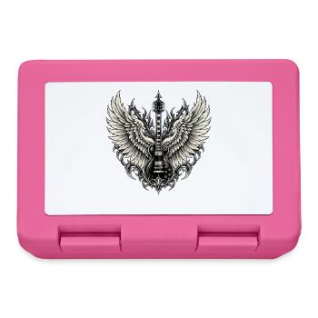 E-Gitarre, Gitarrist, Musiker, Rock, Rockmusik - Brotdose - Pink - Vorne