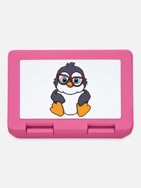 Schiefer Schatten-Pinguin - Brotdose - Pink