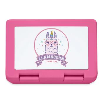Llamacorn Lama Unicorn Alpaca pink - Lunchbox - pink - Front