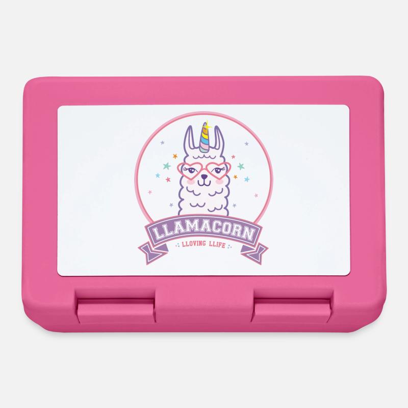 Llamacorn Lama Einhorn Alpaka pink - Brotdose - Pink