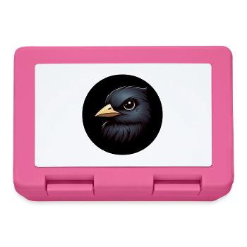 Corbeau dans le style d’animation - Boîte à goûter - rose - Devant