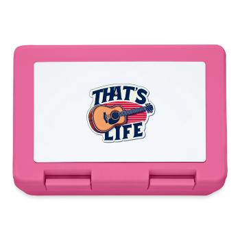 Lively guitar with slogan - Lunchbox - pink - Front