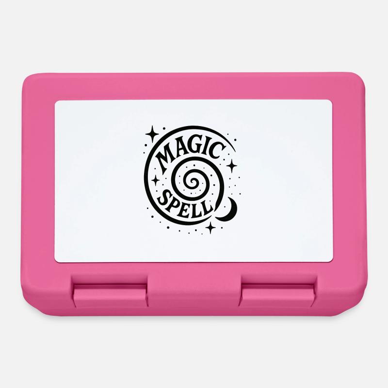 Magic Spiral with Moon and Stars - Lunchbox - pink