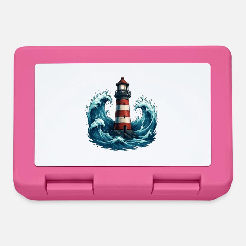 phare - Boîte à goûter - rose