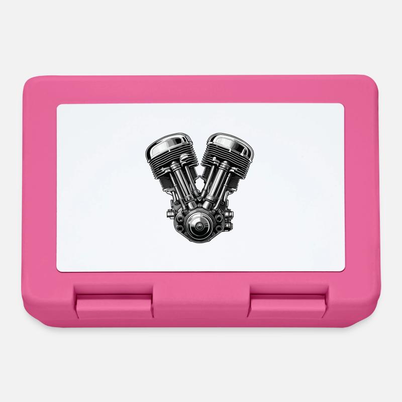 Chrome V-Twin Engine Graphic - Lunchbox - pink