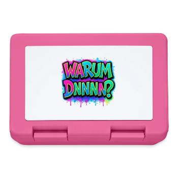 Warum DNNN? Neon Graffiti - Brotdose - Pink - Vorne
