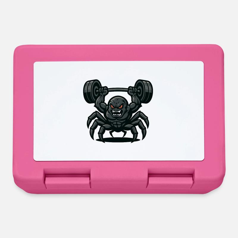 Beast Tarantula Gym – Mächtige Spinne mit Hanteln - Brotdose - Pink