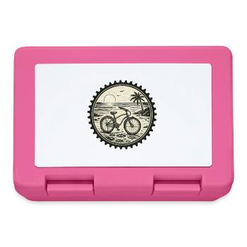 Blason vintage pour vélo de plage - Boîte à goûter - rose - Devant