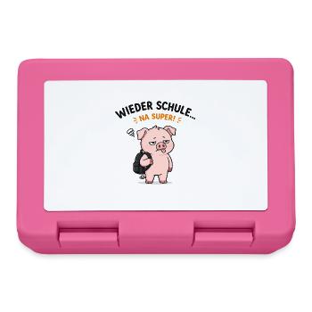 Wieder Schule Schweinchen Na Super - Brotdose - Pink - Vorne