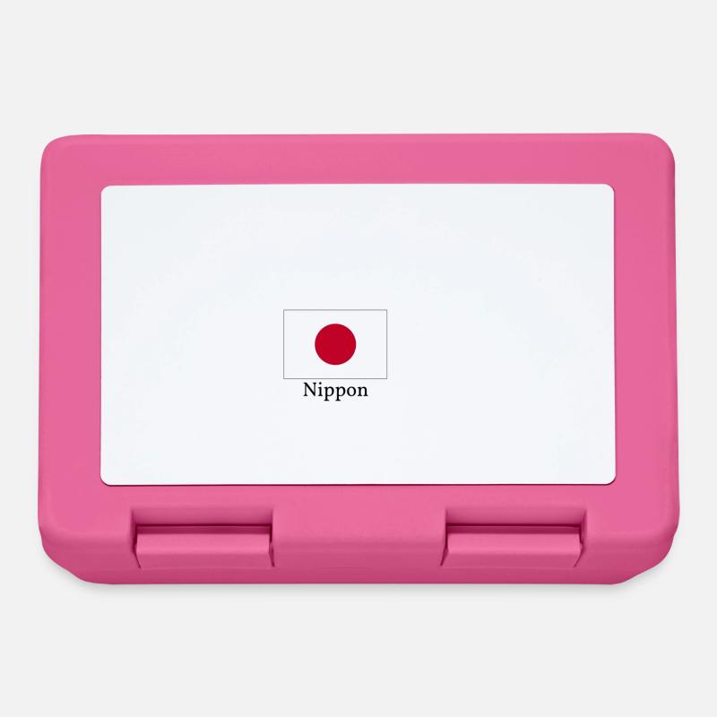 Japanisches Flaggendesign - Brotdose - Pink