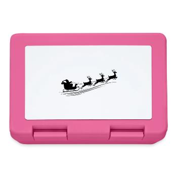 Santa Claus Sleigh Reindeer - Lunchbox - pink - Front