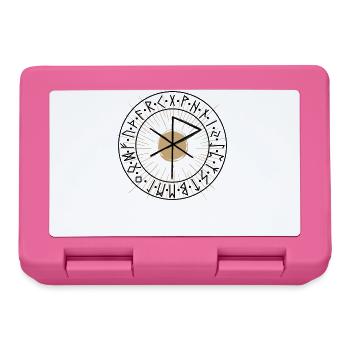 RUNE für die LIEBE Runenalphabet Furthark Wikinger - Brotdose - Pink - Vorne