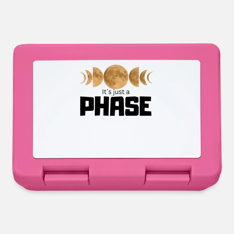 It`s just a Phase - Mond Mondphasen Design mit Vol - Brotdose - Pink