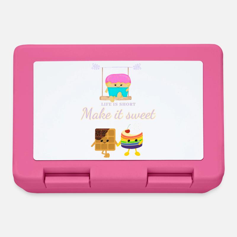 Life is short make it sweet - Lunchbox - pink