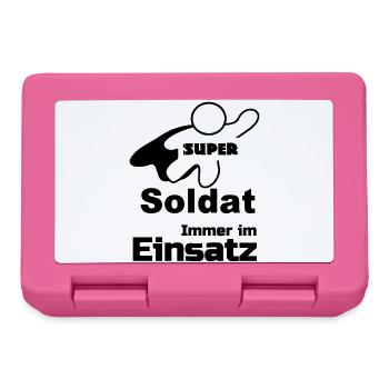 Super Soldat Geschenk - Brotdose - Pink - Vorne
