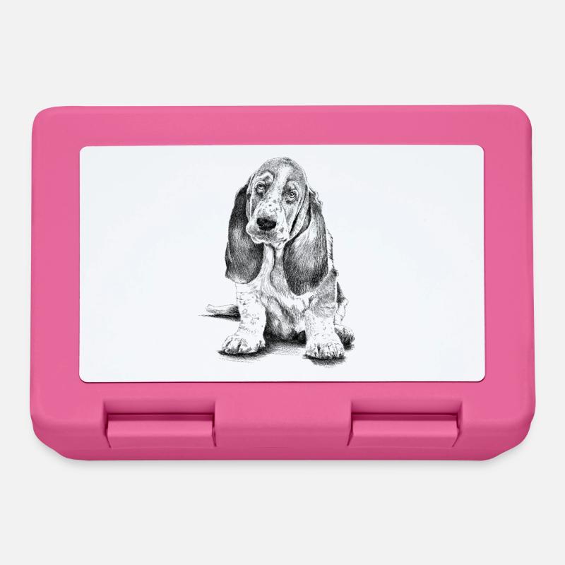 Basset-Hound - Boîte à goûter - rose