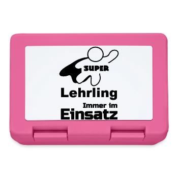 Super Lehrling Geschenk - Brotdose - Pink - Vorne