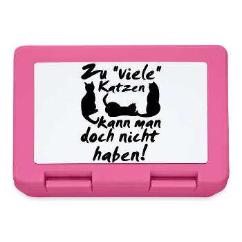 Katzen Spruch Katze Tier Haustier Geschenk lustig - Brotdose - Pink - Vorne