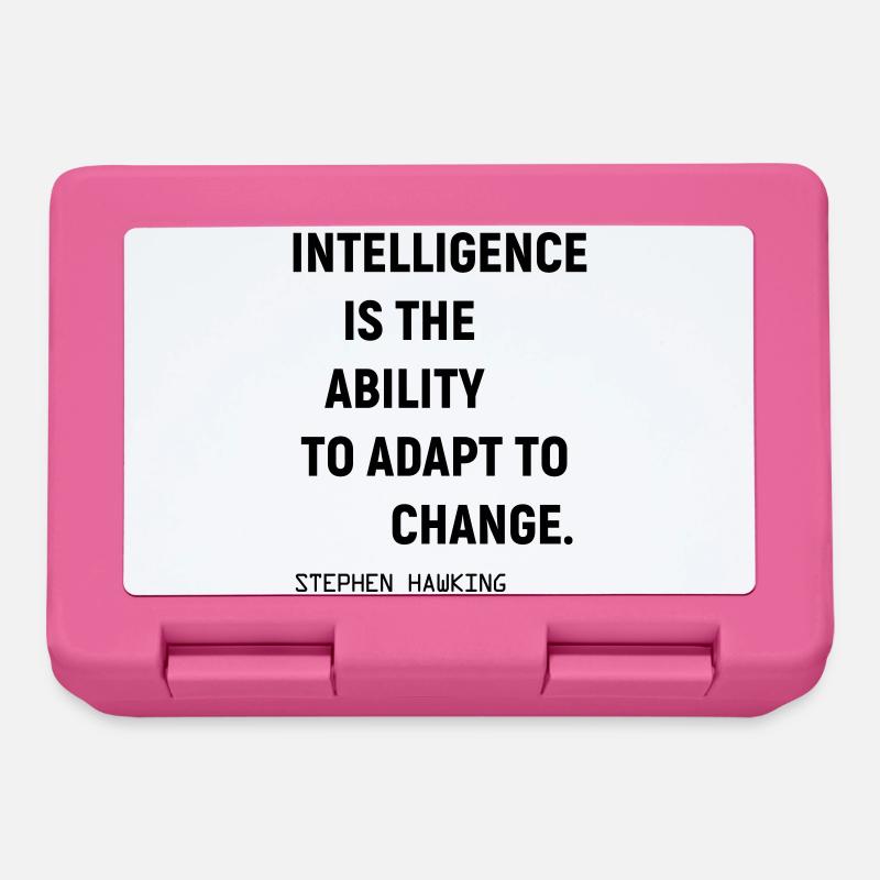 Englisches Zitat über Intelligenz und Veränderung - Brotdose - Pink