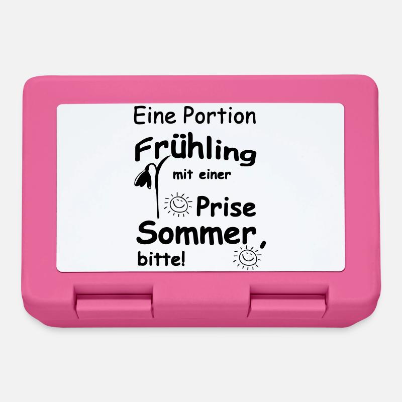 Frühling & Sommer Sprüche, Geschenk, Fun - Brotdose - Pink