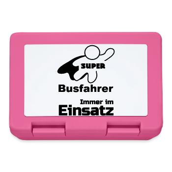 Super Busfahrer Bus, Verkehr, Beruf, Geschenk - Brotdose - Pink - Vorne