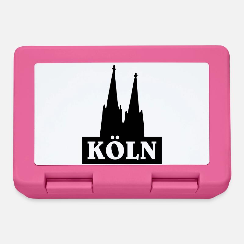 Köln Logo mit dem Kölner Dom - Brotdose - Pink