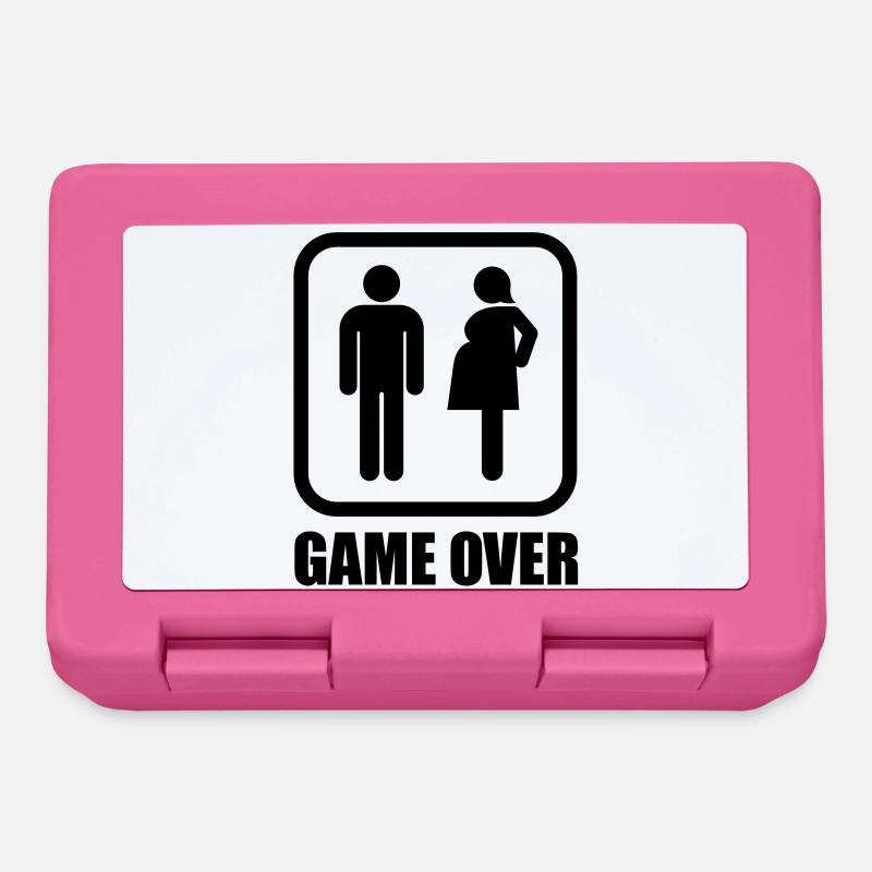 Game over - schwanger - Brotdose - Pink