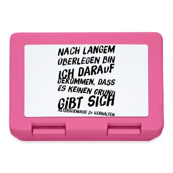altersgemäß Verhalten - Brotdose - Pink - Vorne