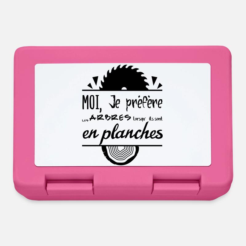 Les arbres c'est mieux en planches ! - Boîte à goûter - rose