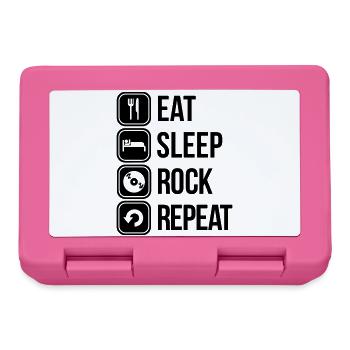 eat sleep rock repeat - Brotdose - Pink - Vorne