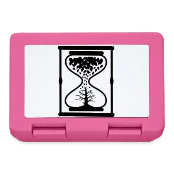 Uhr Sanduhr Geschenk - Brotdose - Pink - Vorne