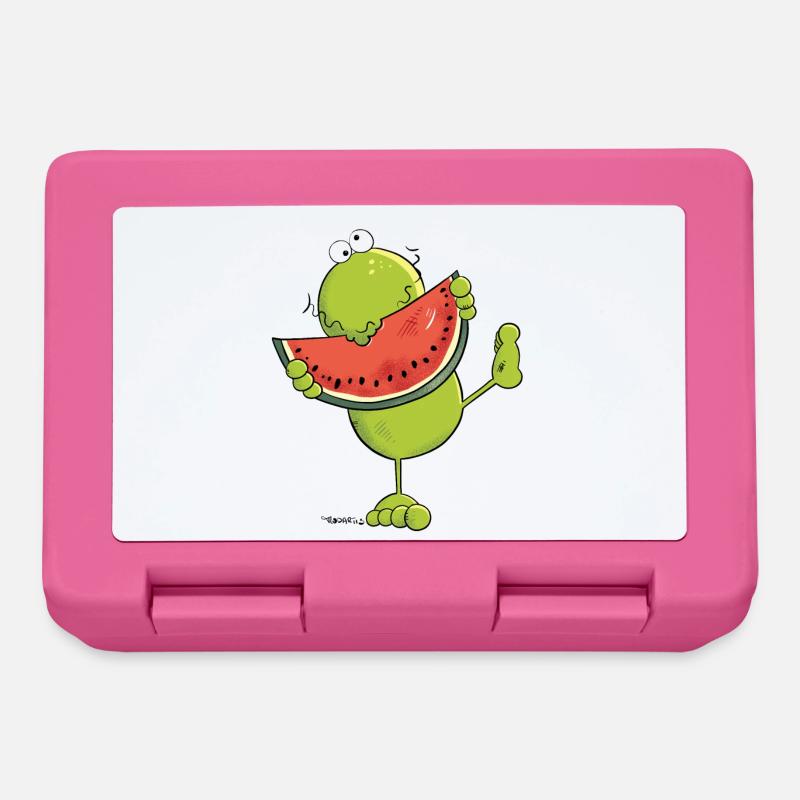 Frosch mit Melone - Brotdose - Pink