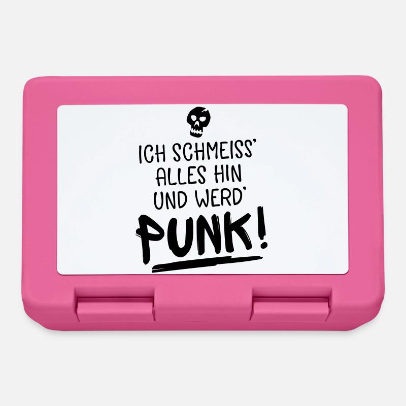 punk spruch humor - Brotdose - Pink