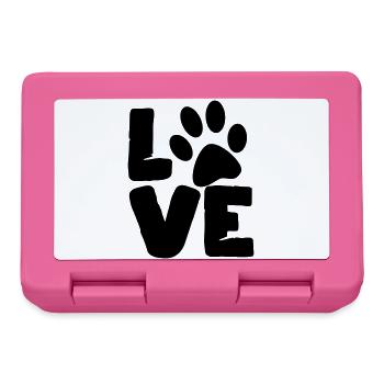 Hundeliebe. Für alle Hundeliebhaber. Hund * - Brotdose - Pink - Vorne