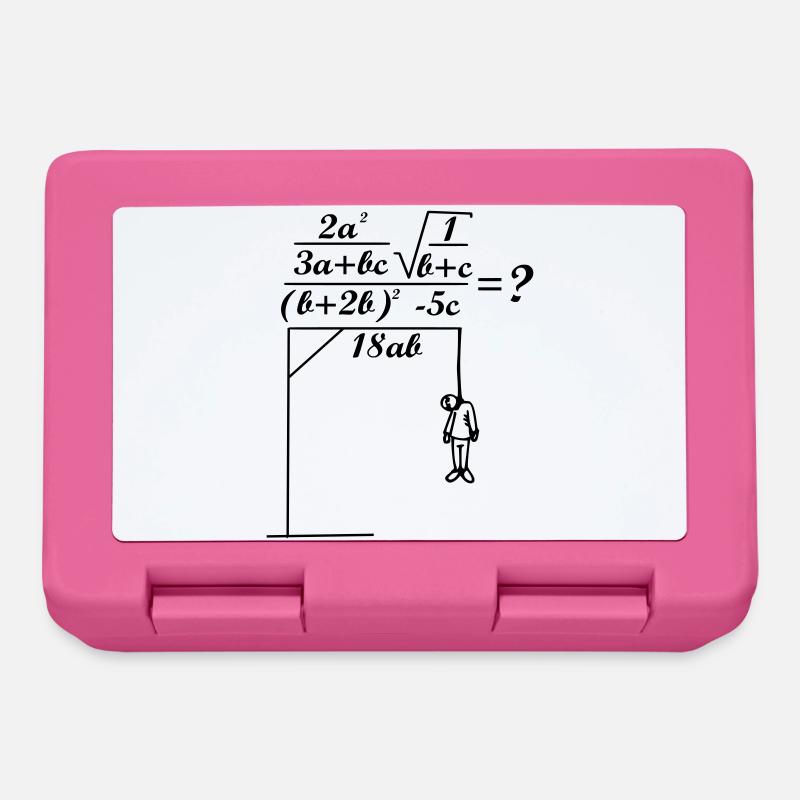 formule de math - Boîte à goûter - rose