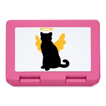 Chat aux ailes d'ange et halo - Boîte à goûter - rose - Devant