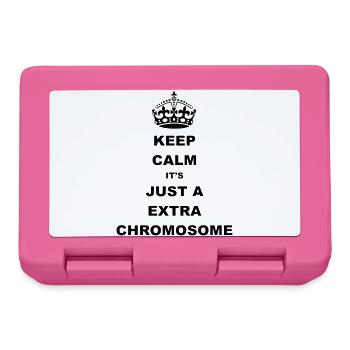 Keep Calm it's just a extra chromosome. - Lunchbox - pink - Front