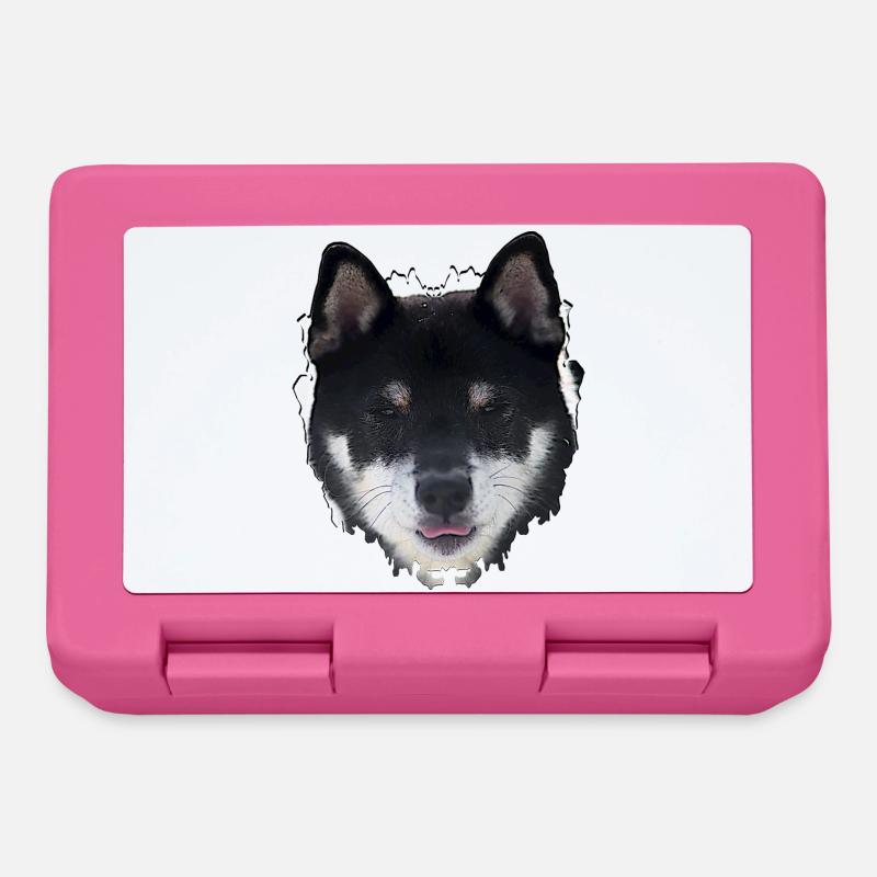 Night Dog Face Design - Lunchbox - pink