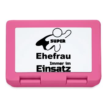 Super Ehefrau Geschenk - Brotdose - Pink - Vorne