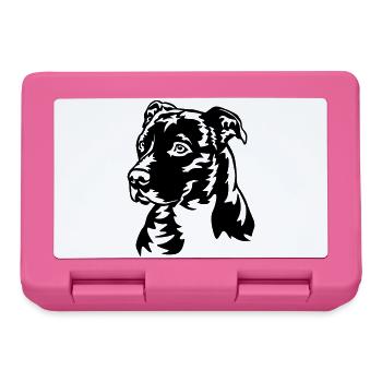 American Staffordshire Terrier Kopf - Brotdose - Pink - Vorne