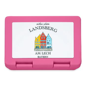 Landsberg, zeitlos schön, Bayern - Brotdose - Pink - Vorne