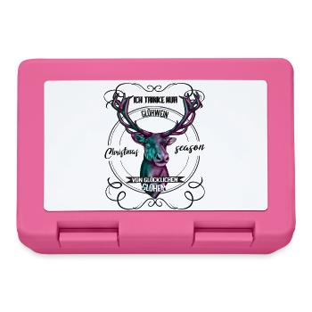 Christmas Season – Jagdliches Hirsch Design - Brotdose - Pink - Vorne