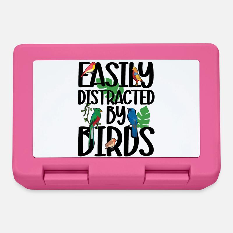 Facilement distrait par les oiseaux - Boîte à goûter - rose