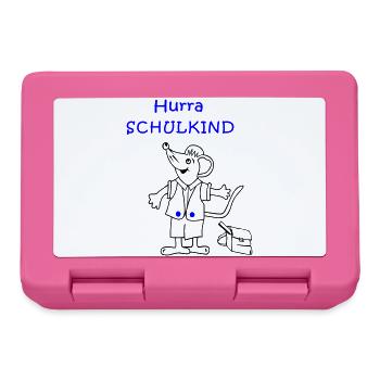 Hurra Schulkind Einschulung - Brotdose - Pink - Vorne
