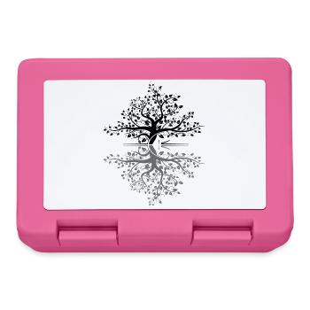 Tree Reflection Forest Nature Protection Outdoor Love - Lunchbox - pink - Front