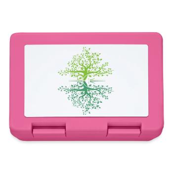 Tree Reflection Forest Nature Protection Outdoor Logo - Lunchbox - pink - Front