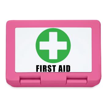 First Aid Medical Cross Safety Sign Vector Icon - Lunchbox - pink - Front