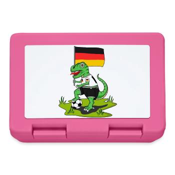 Germany Flag Dinosaur Rex Football - Lunchbox - pink - Front
