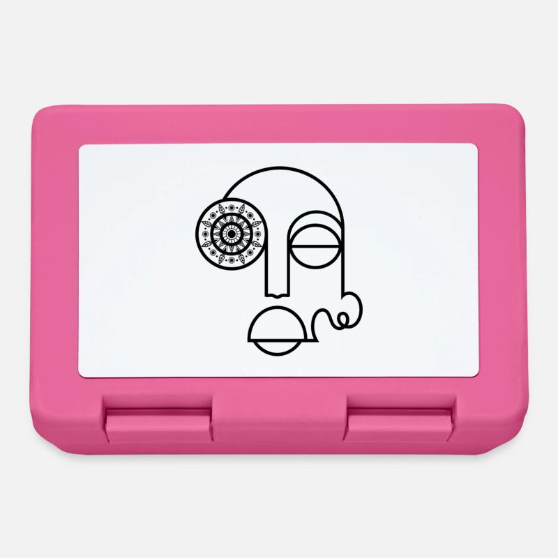 Abstraktes Gesicht / Modernes abstraktes Gesicht - Brotdose - Pink